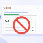 Google removes FAQ rich results from search results in 2026 SEO update illustration